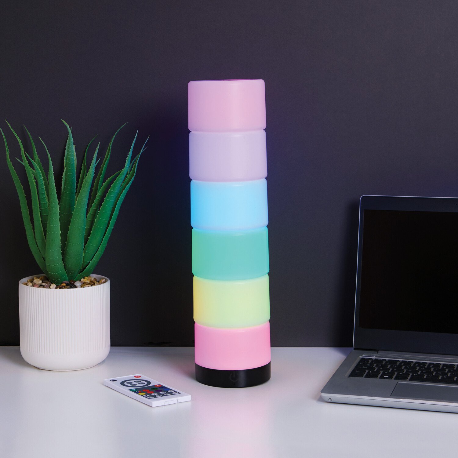 6 Piece Stackable Mood Light White Image 2