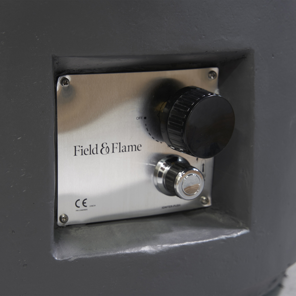 Field & Flame Canna Grey Cylinder Style Gas Fire Pit 45000 BTU Image 7