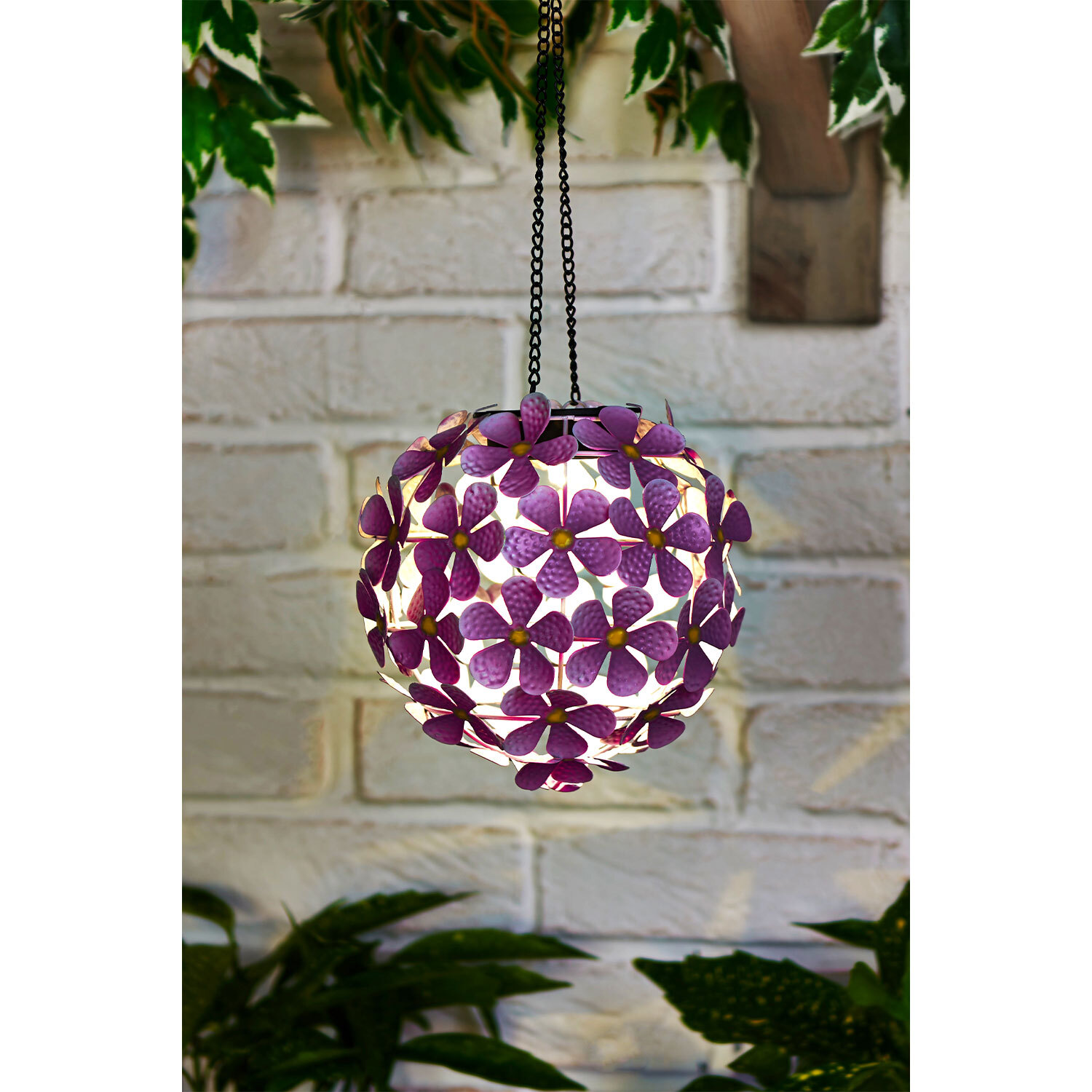 Single Flower Hanging Solar Light in Assorted styles Image 3