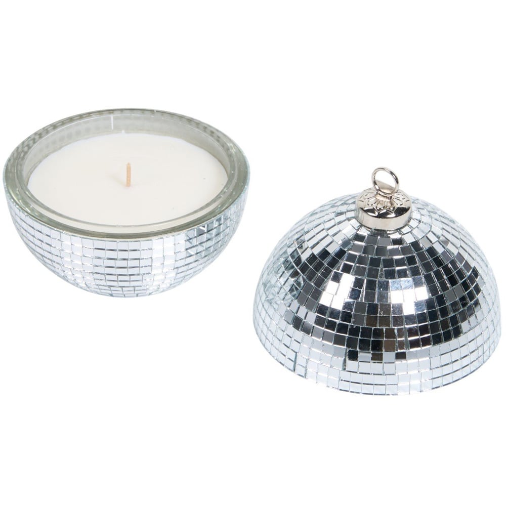 Disco Ball Candle Silver Image 2