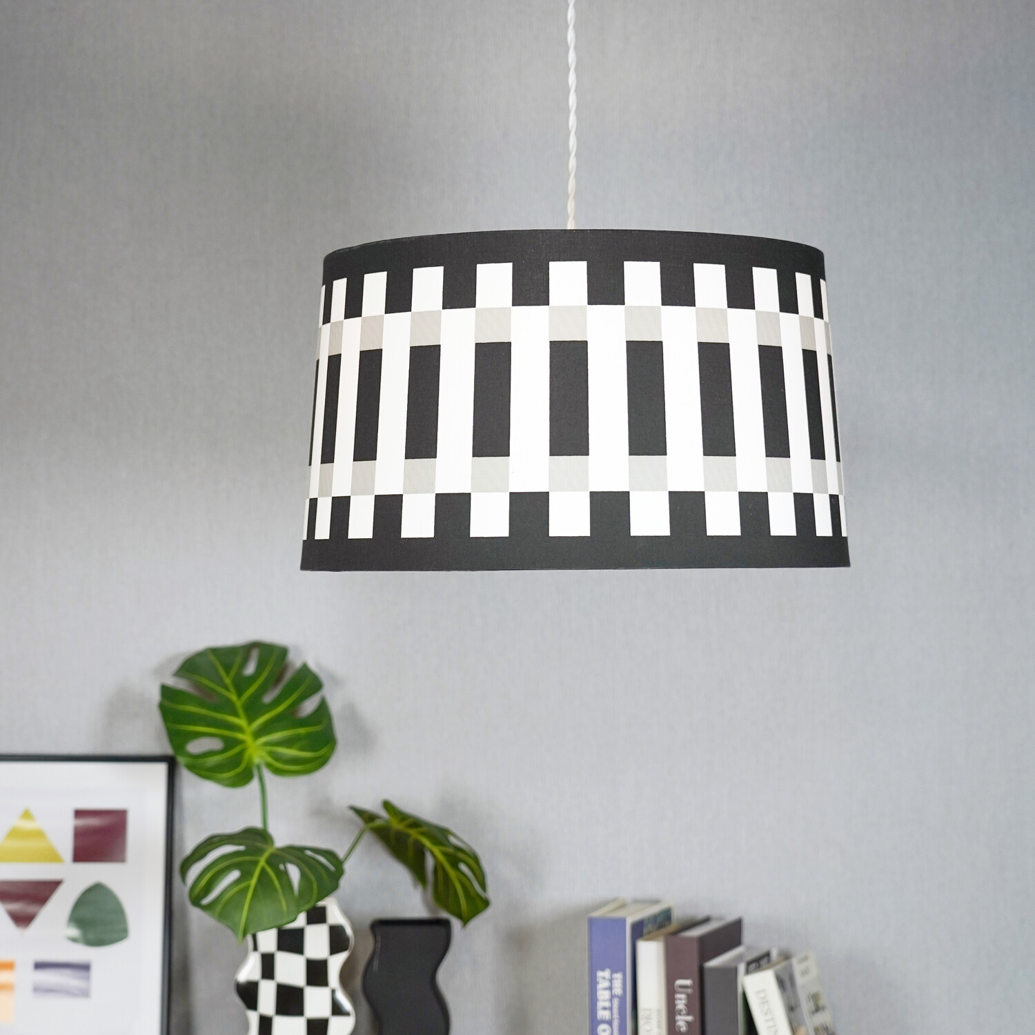 Abstract Stripe Monochrome Shade Black Image 2