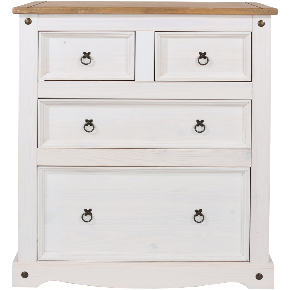Core Products Corona 4 Drawer White Chest of Drawers Image 3