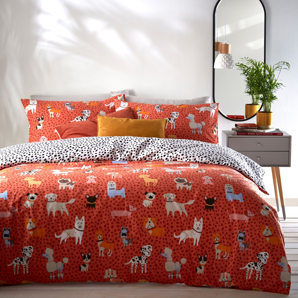 furn. Woofers Double Coral Duvet Set Image 1