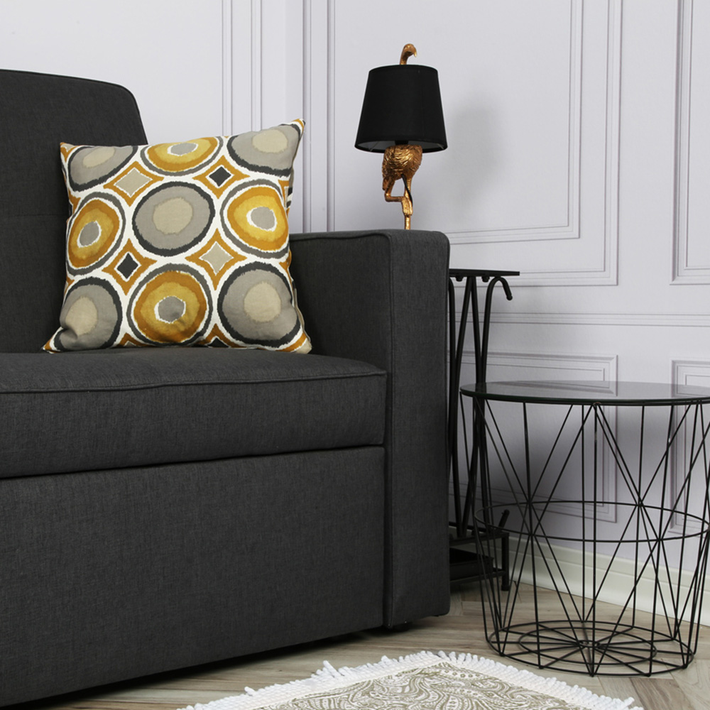 Troy Grey 2 Seater Pull Out Sofa Bed Image 6
