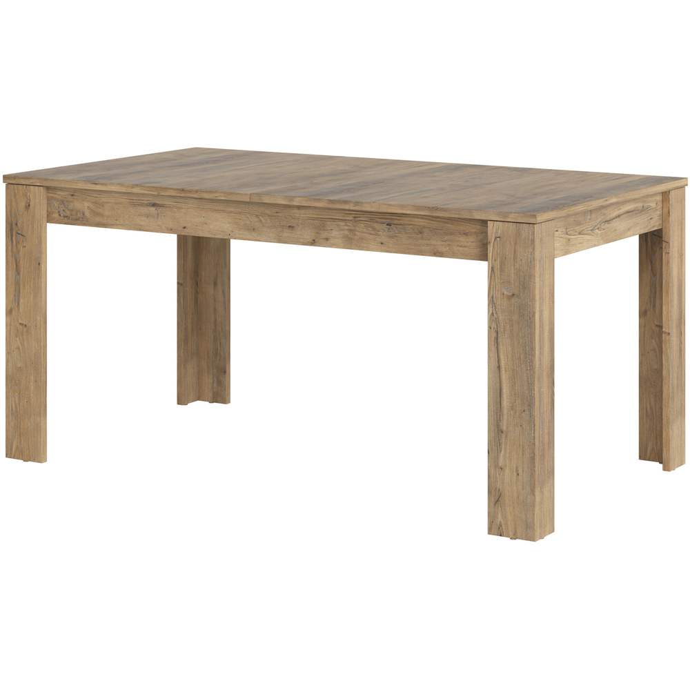 Florence Wooden 6 Seater 160 to 200cm Extending Dining Table Chestnut and Matera Grey Image 3