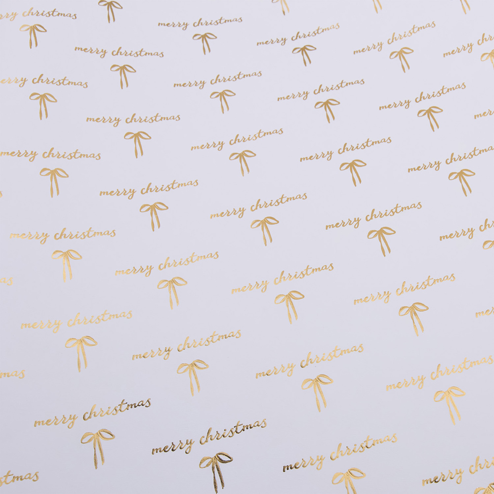 Merry Christmas Bow Gift Wrapping Paper Image 2