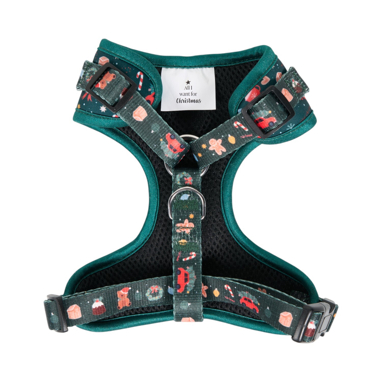 Festive Dog Harness Teal Small Image 2
