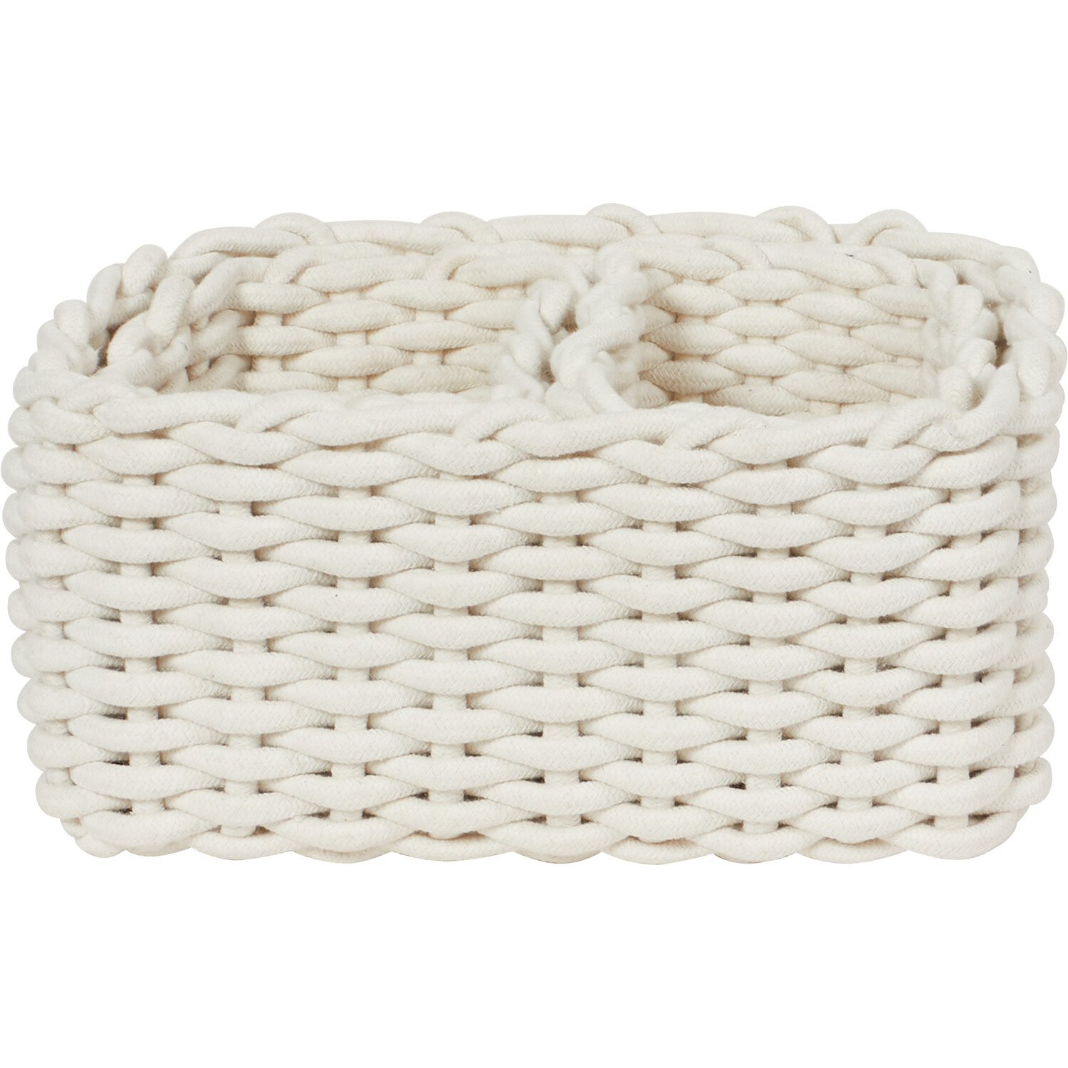 Cream Rope Storage Basket 3 Pack Image 1