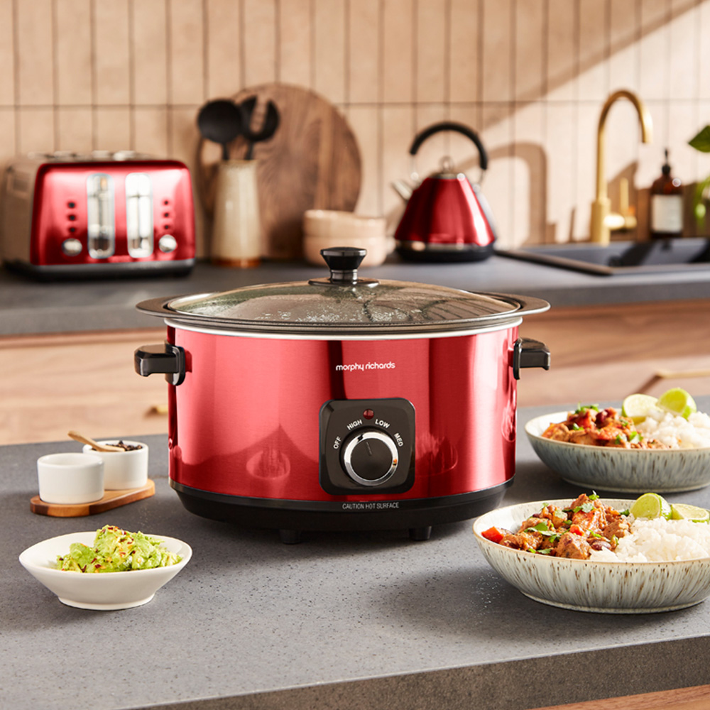 Morphy Richards Accents 461026 Red Sear and Stew 6.5L Slow Cooker 163W Image 2