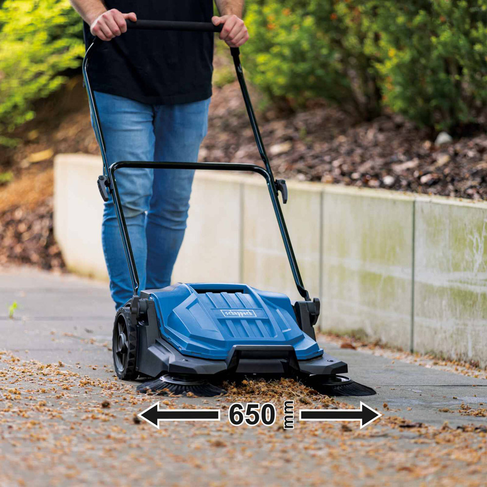 Scheppach S800 3-Brush System Push Sweeper with 20L Container Image 9
