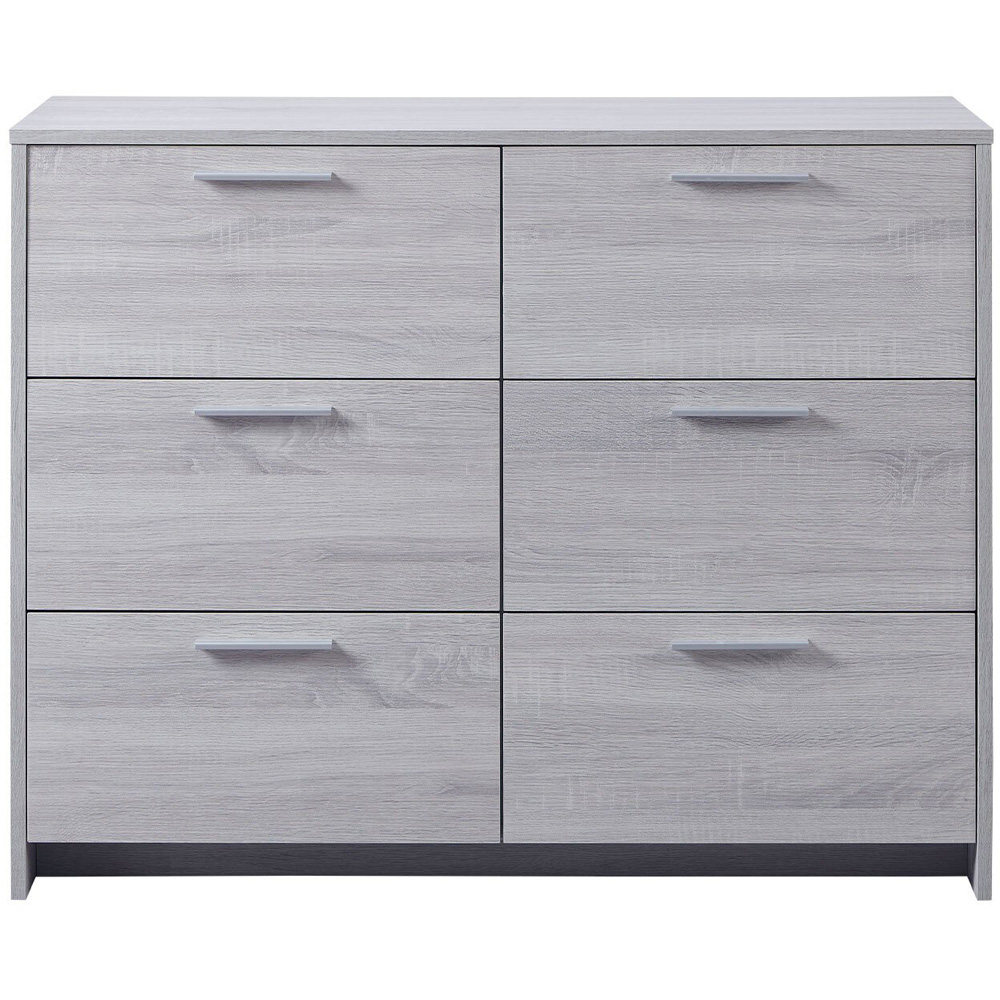 Hartley 6 Drawer Light Grey Chest of Drawers Image 2