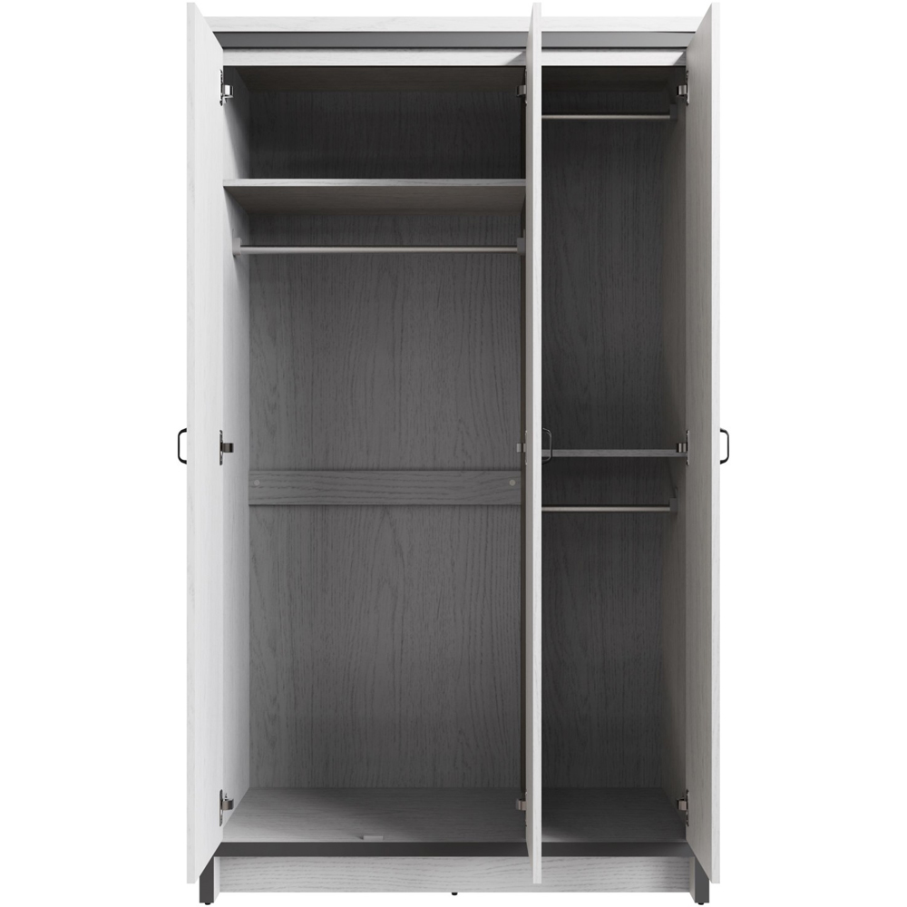 GFW Boston 3 Door White Oak Wardrobe Image 4