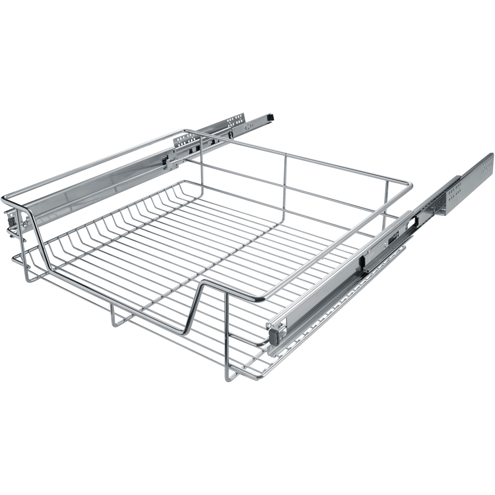 tectake Grey Drawer with Telescopic Drawer Runners 14 x 57 x 44cm Image 2