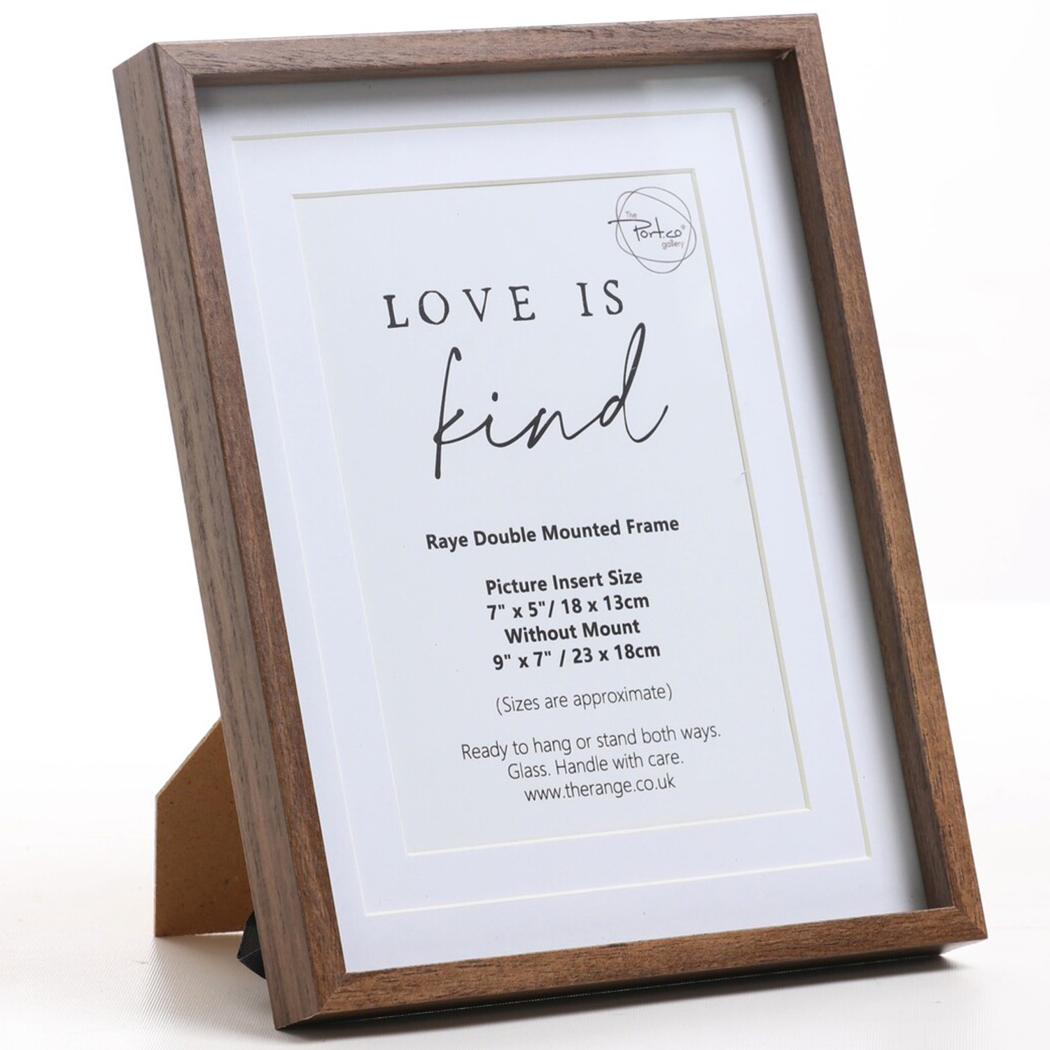 Raye Double Mounted Frame - Brown / 7x5in Image 2