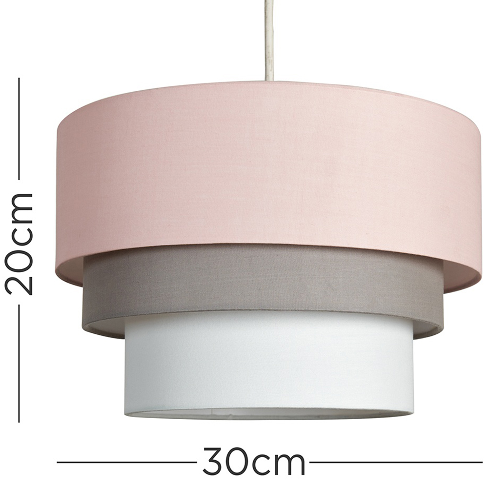 ValueLights Aztec 3 Tier Pink Fabric Ceiling Light Shade Image 5