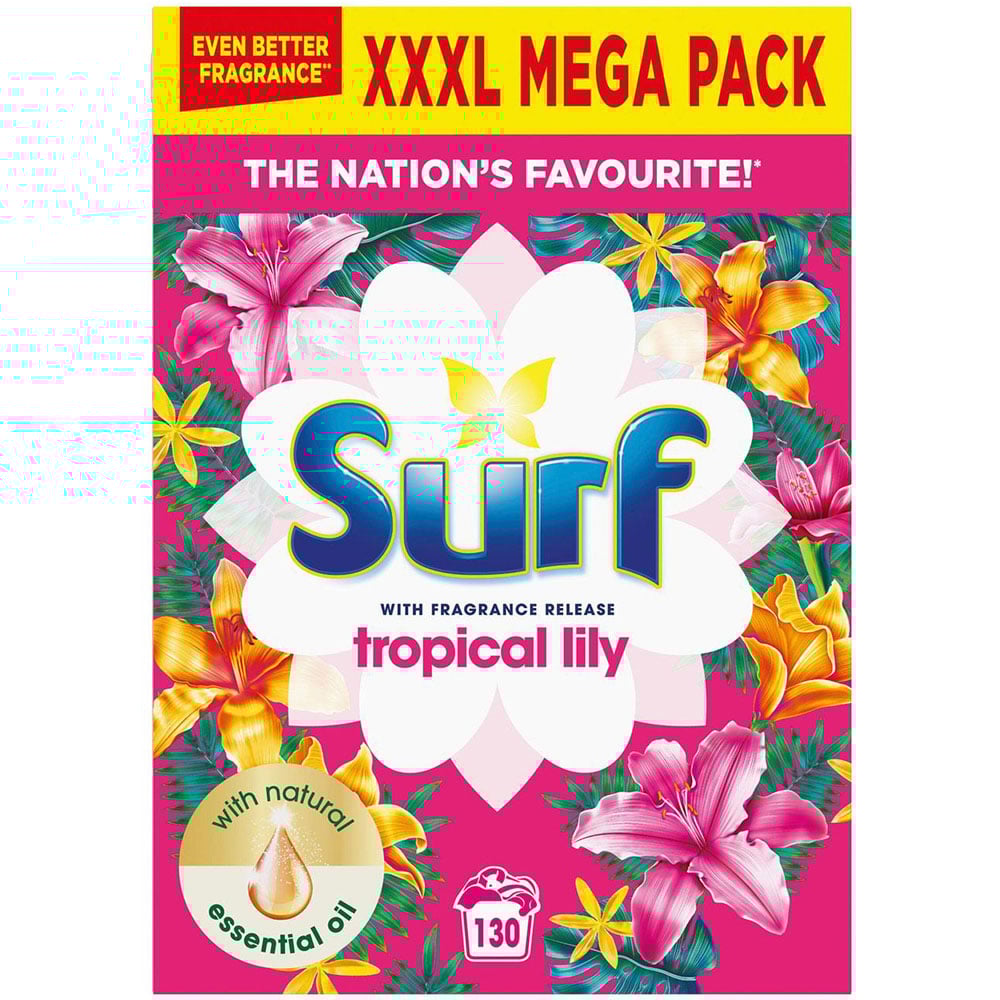 Surf Tropical Lily Laundry Powder with Comfort Sunshiny Days Fabric Conditioner Image 3