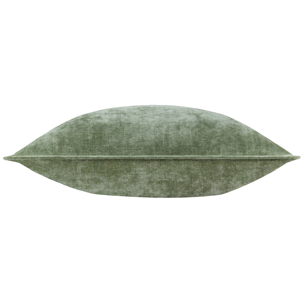 Yard Heavy Chenille Green Piped Polyester Filled Cushion 50 x 50cm Image 2
