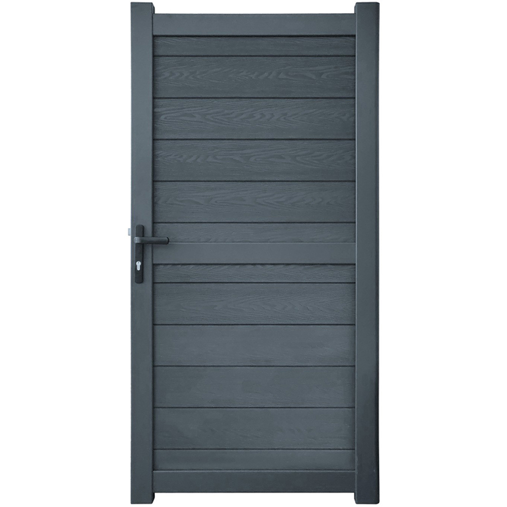 Readymade Gates Grey Aluminium Composite Horizontal Infill Pedestrian Gate 1800 x 1200mm Image 1