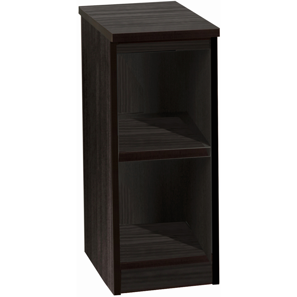 R White Cabinets 2 Shelf Black Desk Height Bookcase Image 2