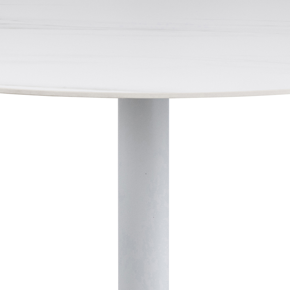 Florence Malta 2 Seater Ceramic White Round Bar Table Image 5