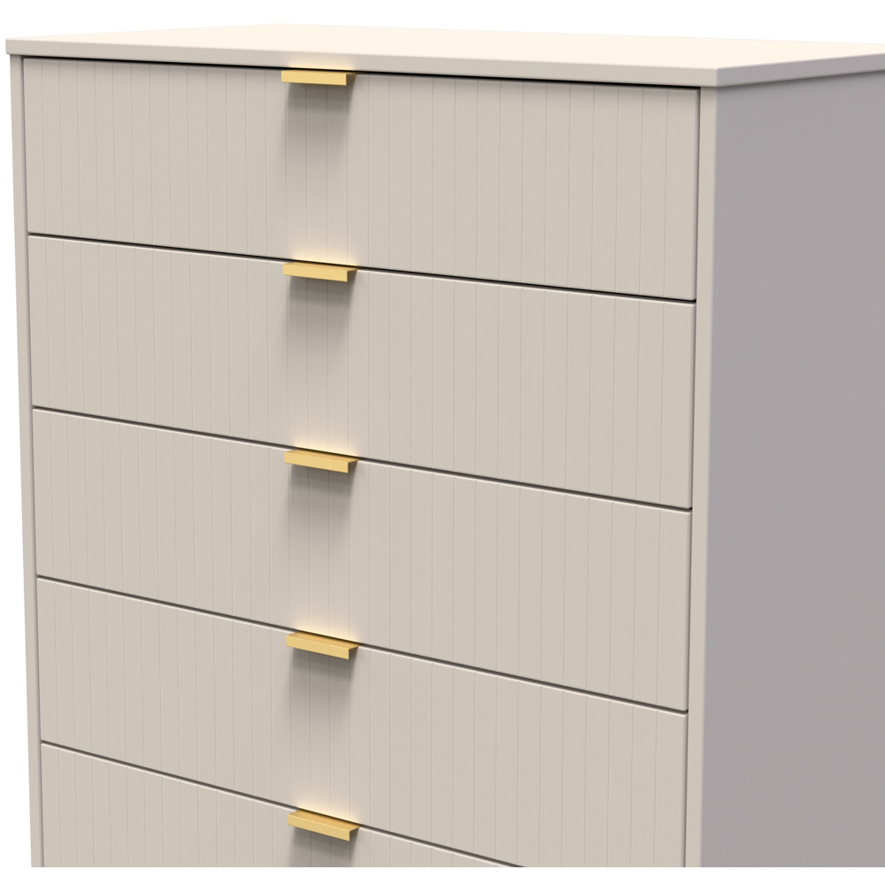 Crowndale Linear 5 Drawer Kashmir Matt Wide Chest of Drawers Ready Assembled Image 5