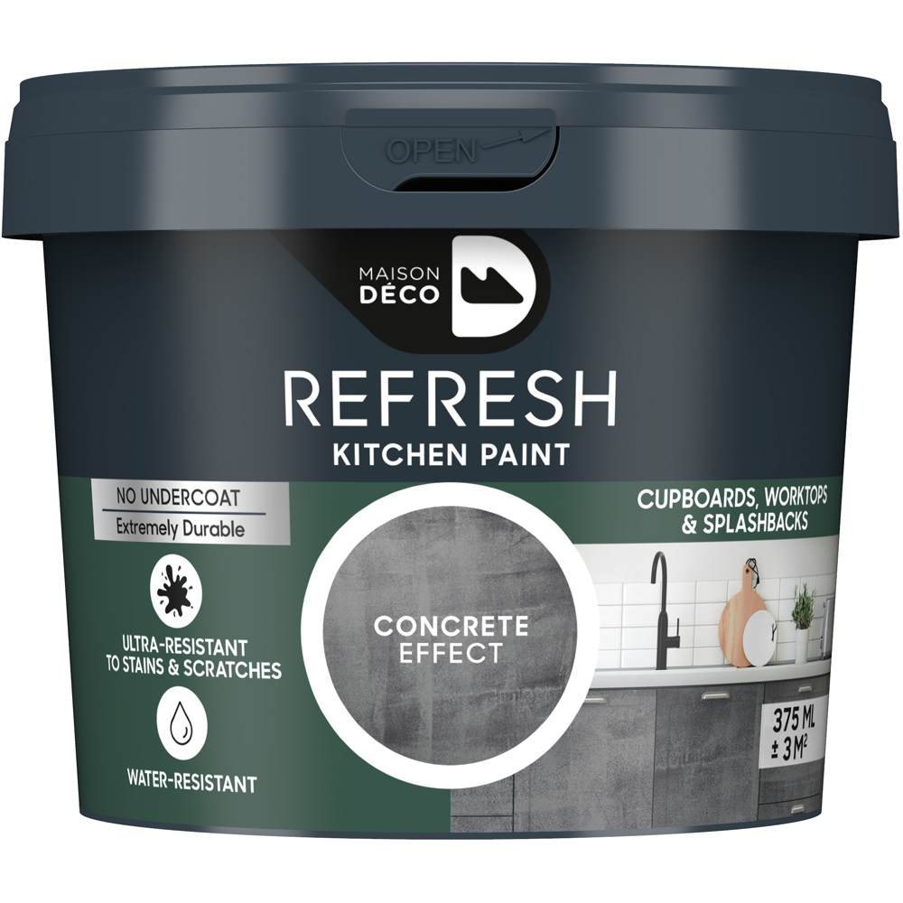 Maison Deco Refresh Kitchen Cupboards and Surfaces Concrete Effect Paint 375ml Image 2