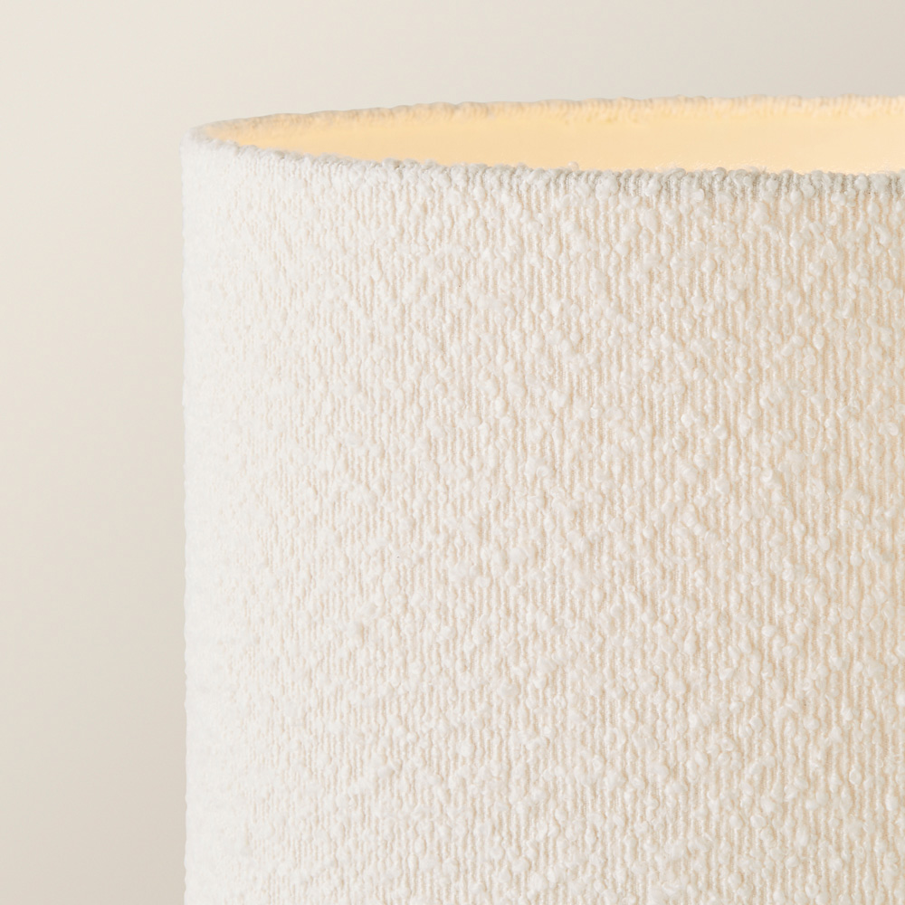 ValueLights Marissa Reni Cream Boucle Shade and Gold Ball LED Floor Lamp Image 3