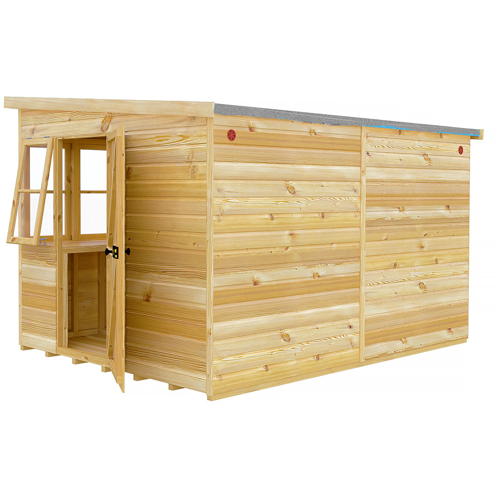Shire 10 x 10ft Shiplap Style B Sun Pent Shed Image 4