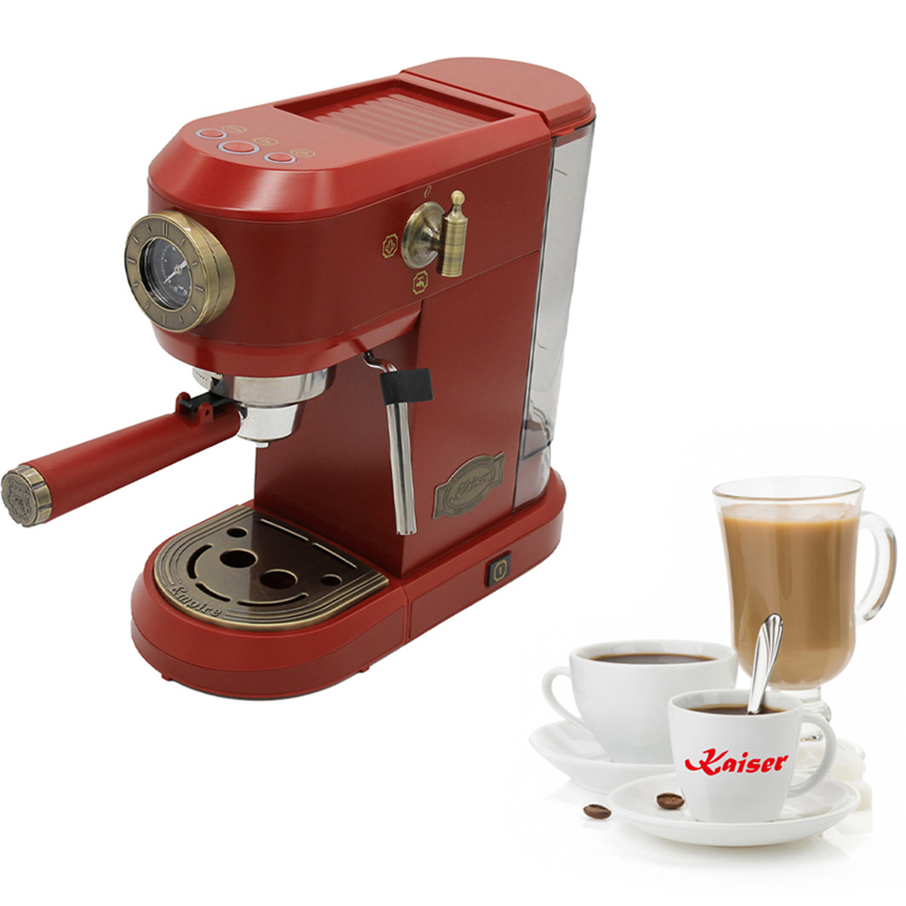 Kaiser Empire Bordeaux Red Espresso Coffee Machine Image 4