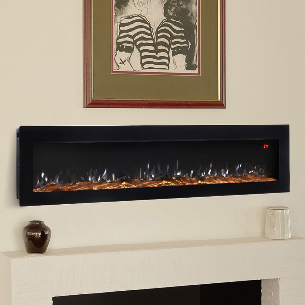 Living and Home 12 Flame Colour Wall Mounted or Freestanding Electric Fireplace 60 inch Image 7