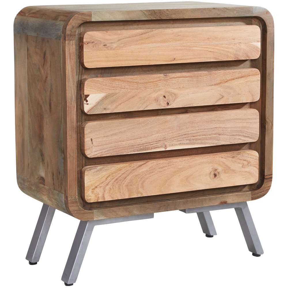 Brooklyn Aleiny 4 Drawer Wooden Wide Chest of Drawers Image 2