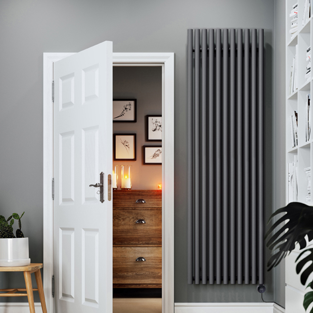 Terma Rolo-Room E Wi-Fi Modern Grey Electric Radiator 1500W 2000 x 590mm Image 2