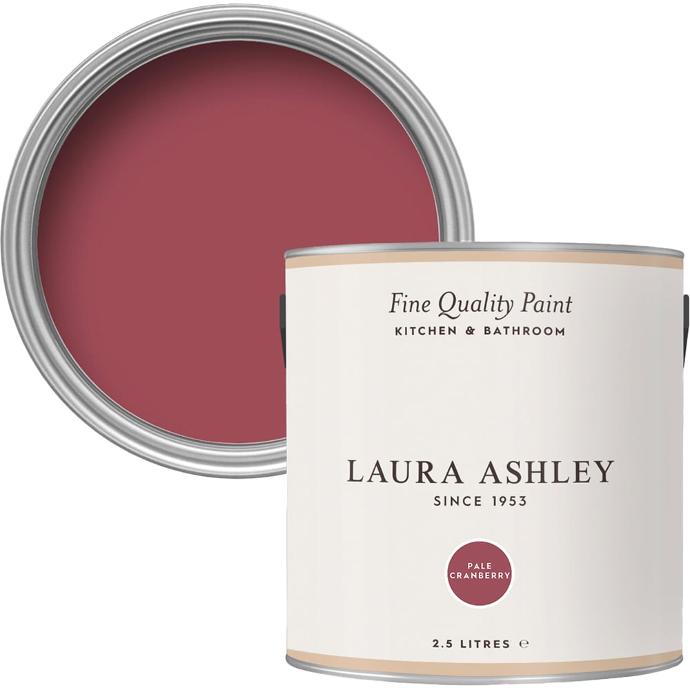 Laura Ashley Kitchen and Bathroom Pale Cranberry Emulsion Paint 2.5L Image 1