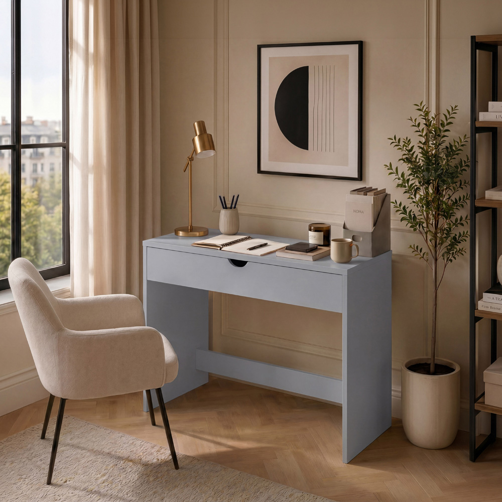 VIDA DESIGNS Single Drawer Grey Dressing Table Image 3