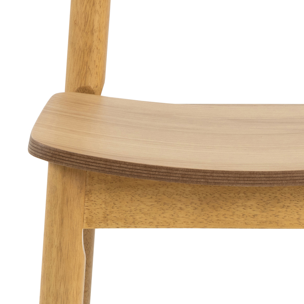 Florence Barlow Set of 2 Matt Oak Dining Chair Image 5