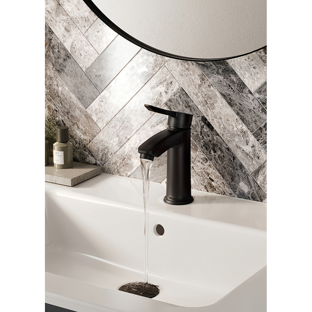 Bristan Apelo Matt Black Cool Start Basin Mixer with Clicker Waste Image 8