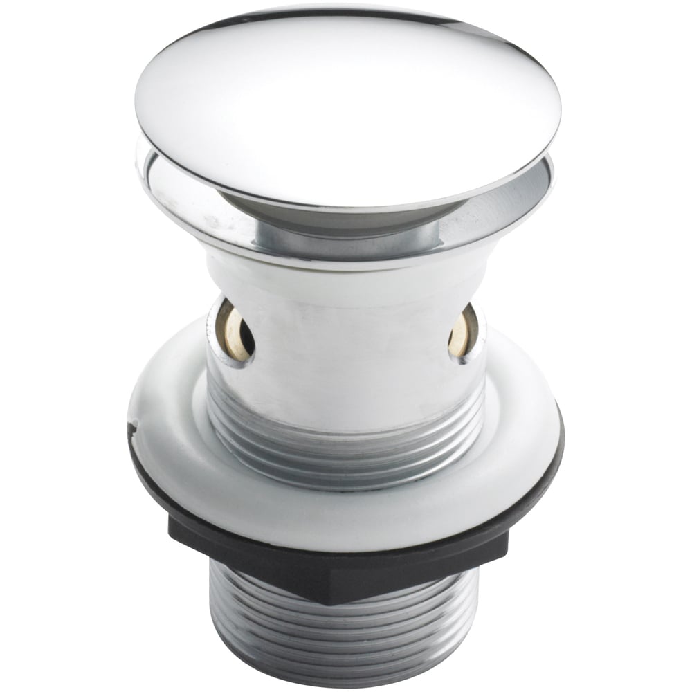 nuie Chrome Push Button Basin Waste 82mm Image 1