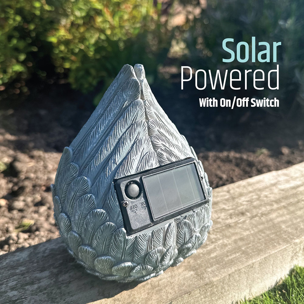 Gardenkraft Angel Wings Heart Solar Light Image 3