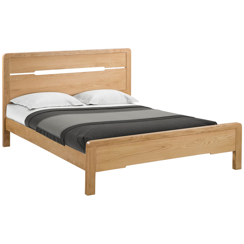 Julian Bowen Curve Double Oak Bed Image 6