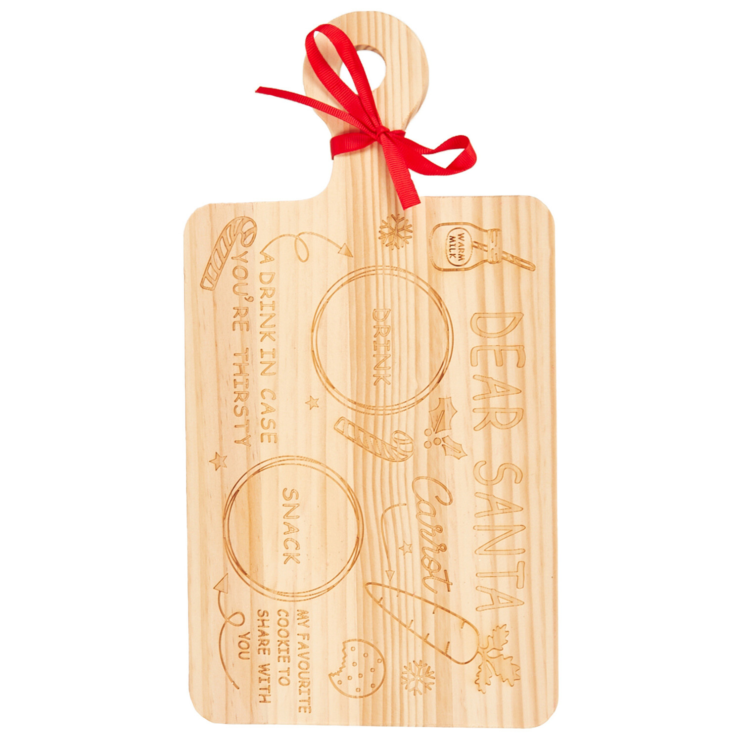 Christmas Eve Treats for Santa Tray - Wood Image 1