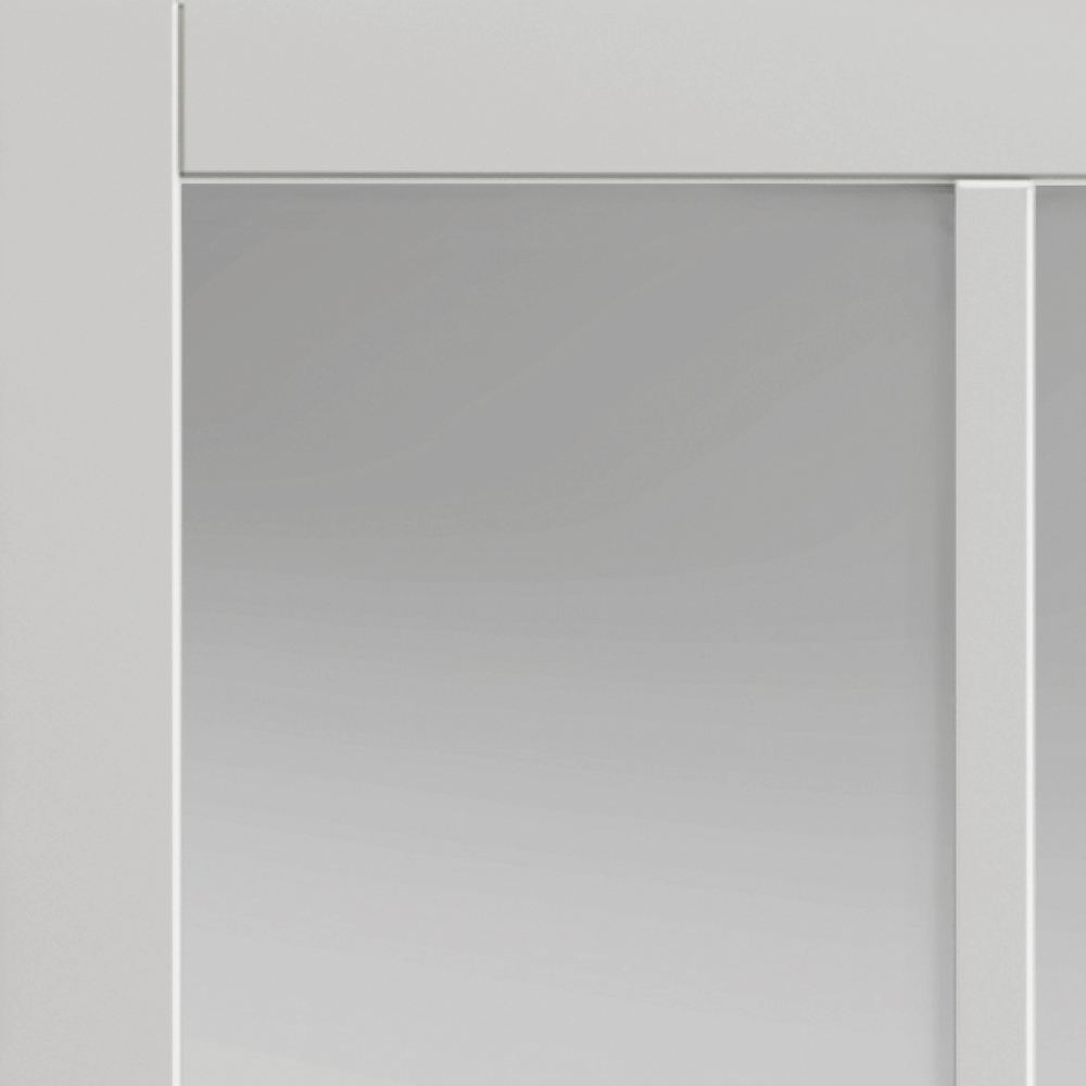 JB Kind Civic Urban Industrial White Clear Glass Internal Door 1981 x 610mm Image 3