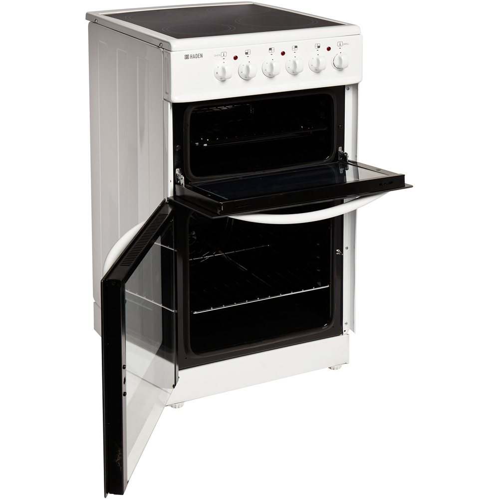 Haden HECT50W Twin Cavity 26 and 52L Static Oven Electric Cooker 50cm Image 3