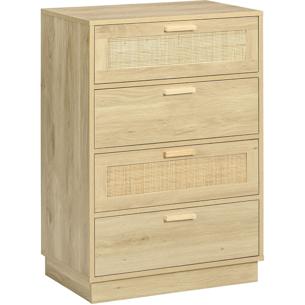 Portland 4 Drawer Natural Boho Chest of Drawers Image 2