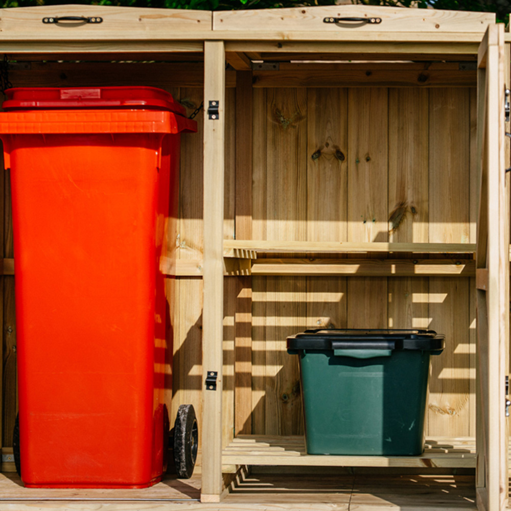 The Garden Village Chatburn 4 Recycle Box Single Wheelie Bin Shed Image 8