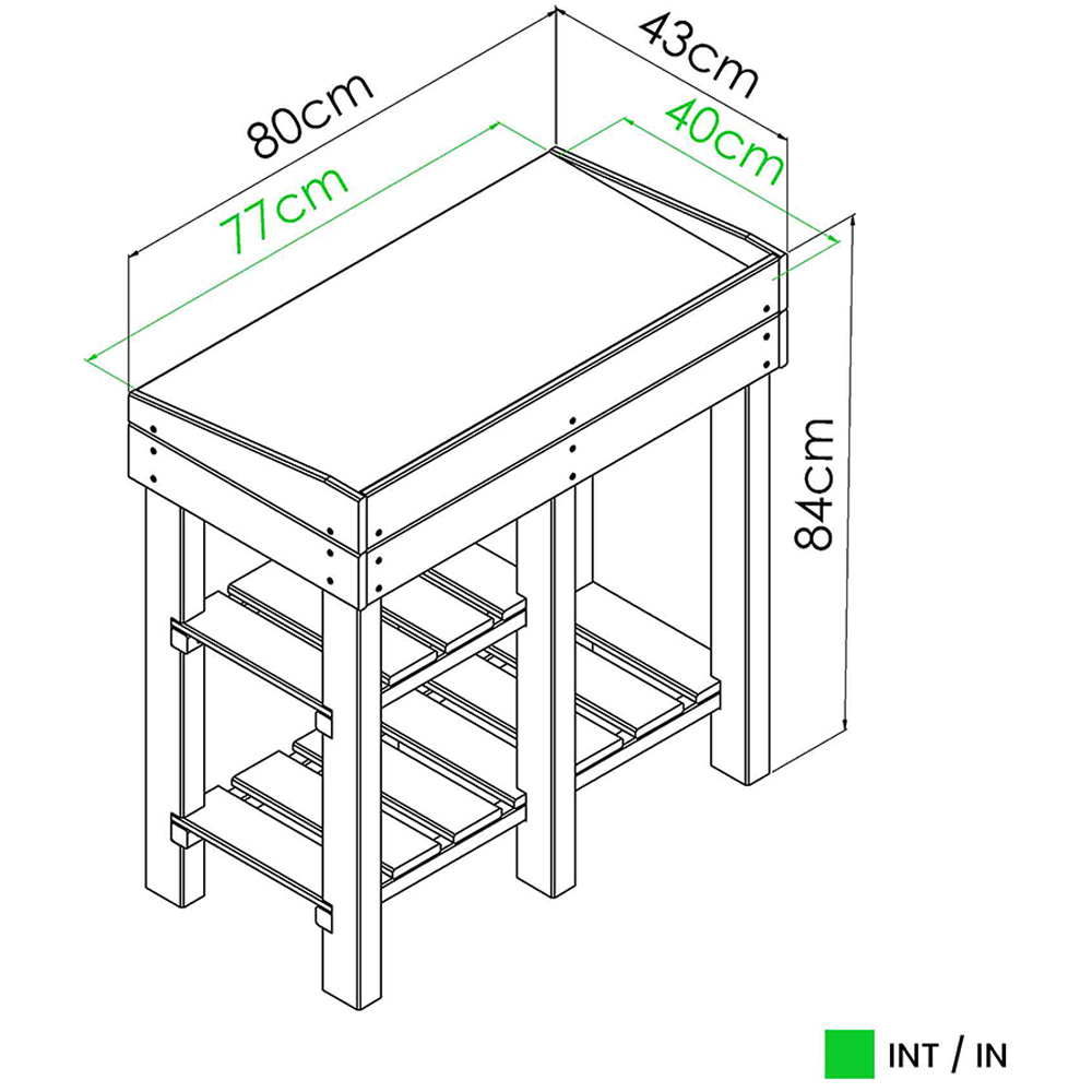 Cerland Florine Wooden Gardeners Potting Table Image 3