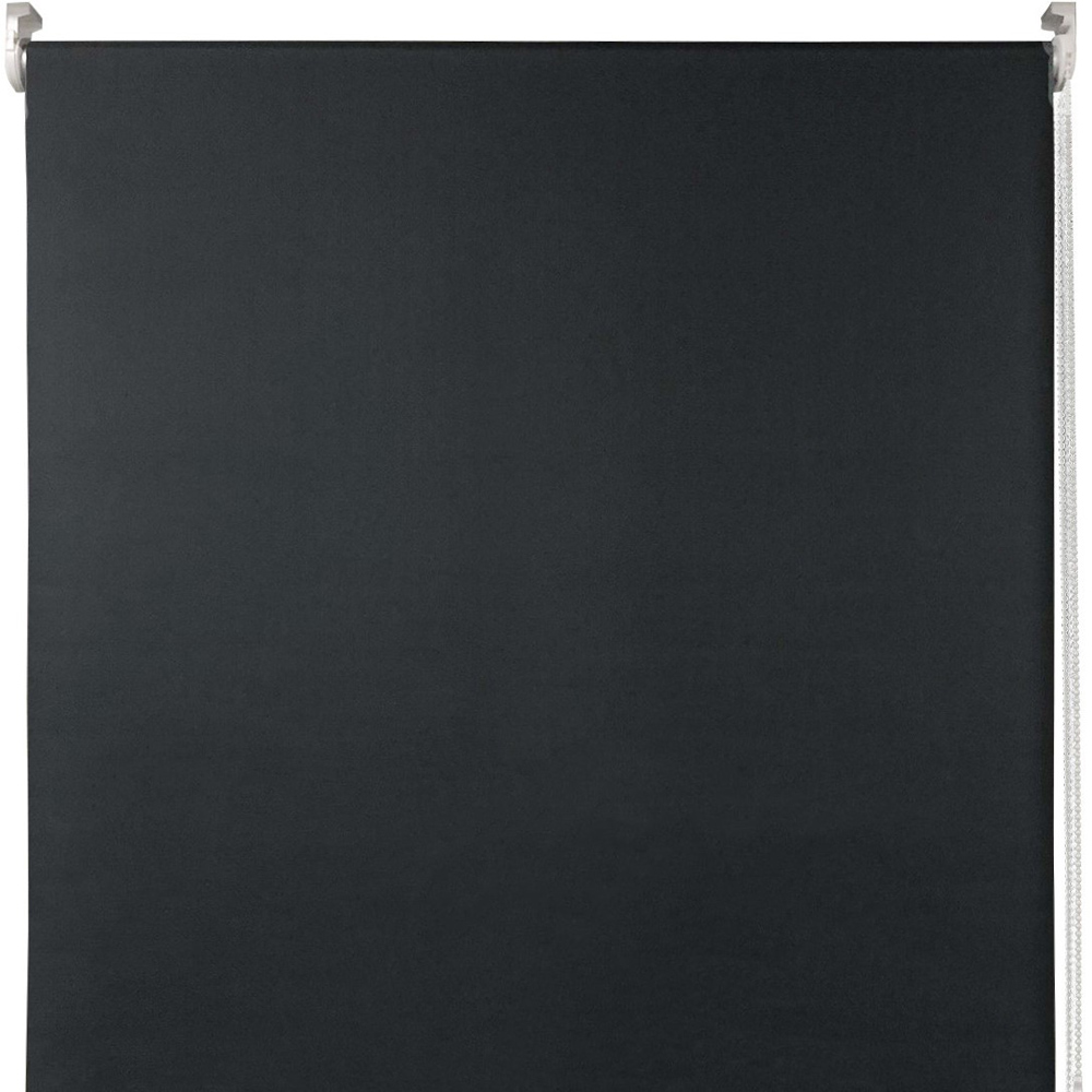 Plain Blackout Roller Blind Charcoal 120cm Image 2