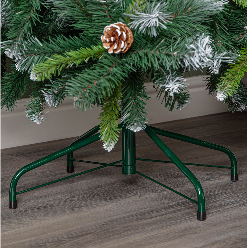 Samuel Alexander Frosted Glacier Pine Snow Tipped Artificial Christmas Tree with Pinecones 6ft Image 5