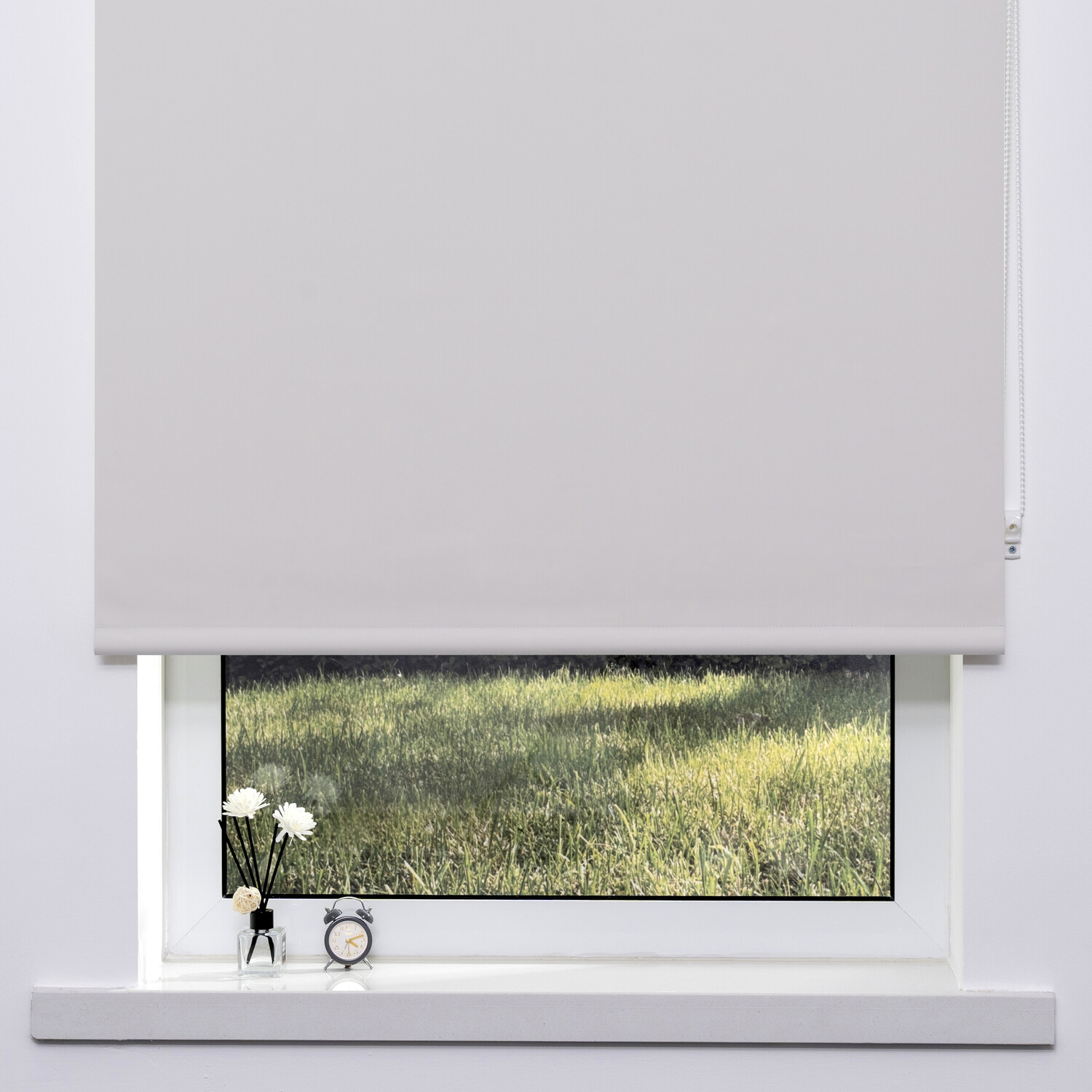 Plain Blackout Blinds Pearl White 180cm Image 2
