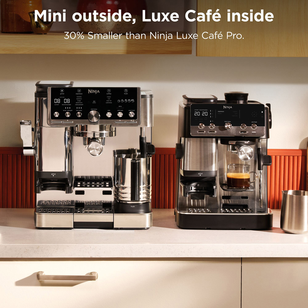 Ninja Luxe Café ES301UK Black Stainless Steel Mini Espresso Machine Image 5