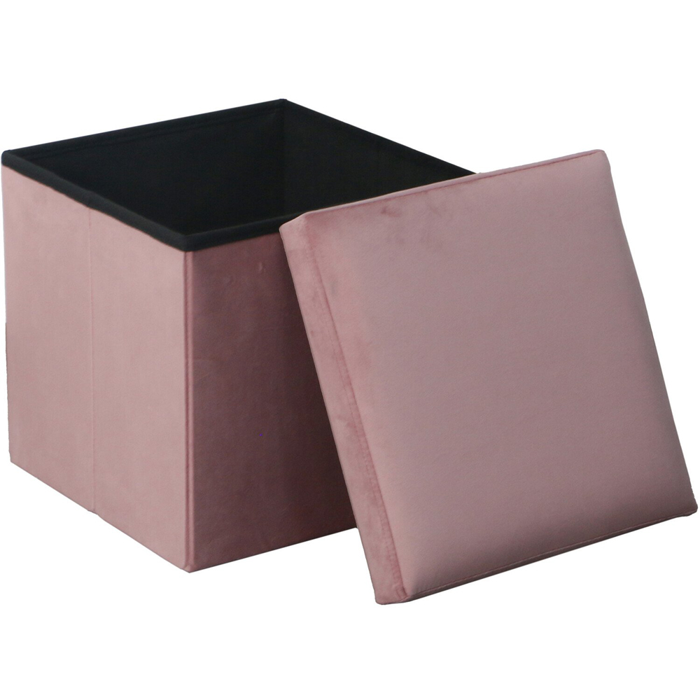 Seville Velvet Storage Box - Pink Image 4